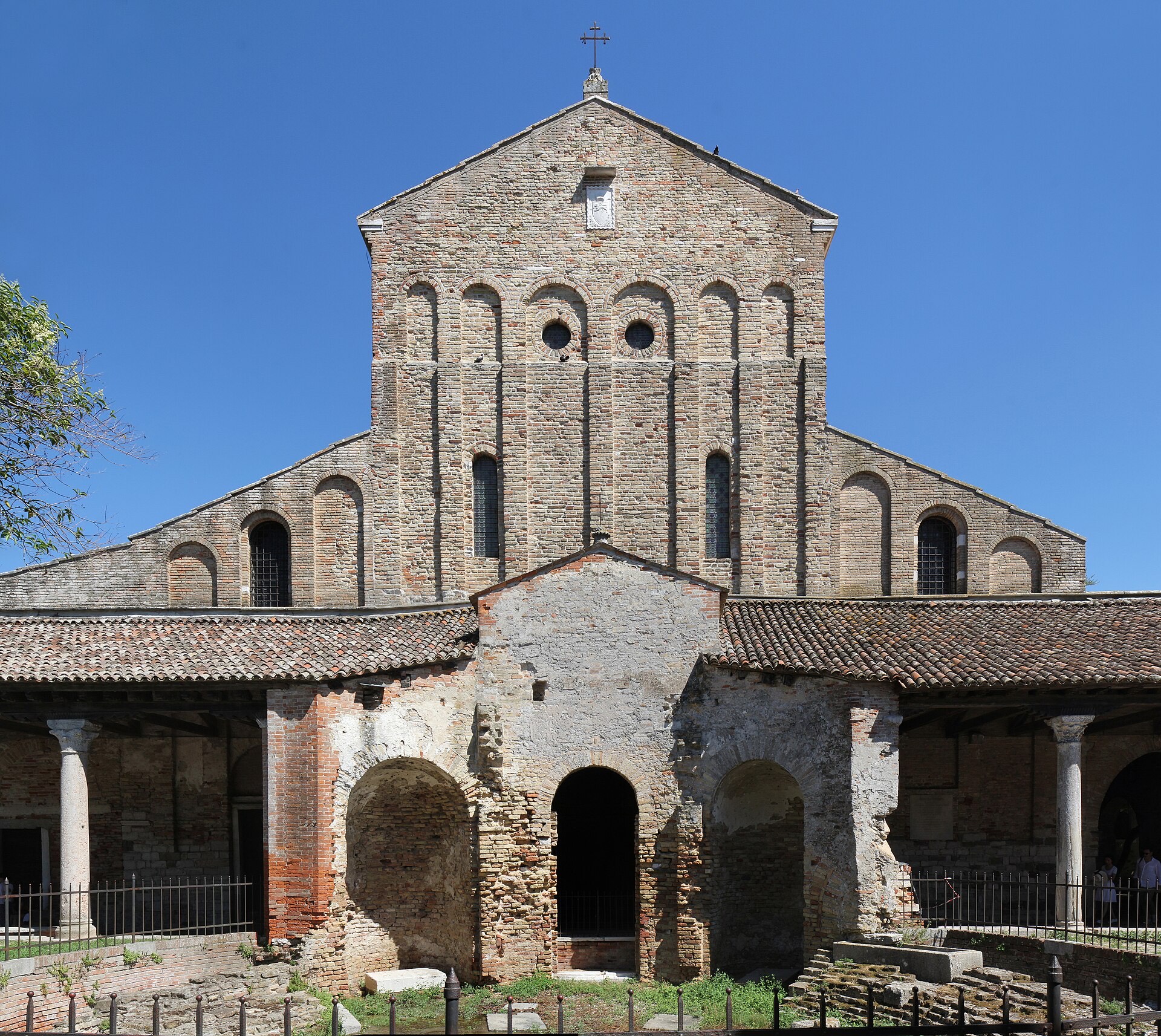 The brick facade of Santa Maria Assunta on Torcello